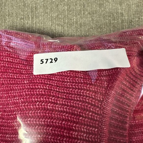 KARL LAGERFELD Pink/Black Colorblock Logo Ribbed Long Sleeve Sweater‎ Women's Lg - Picture 8 of 8